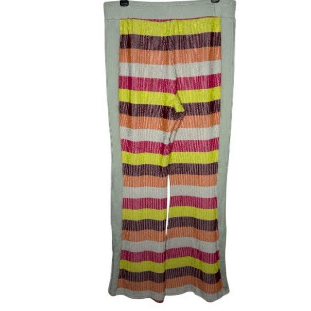 Free People Movement Melody Kick Flares Sherbet Stripe Yoga Pants Size Large EUC - Picture 10 of 14